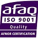 Logo AFAQ SuperGrid Institute ISO 9001 certification.